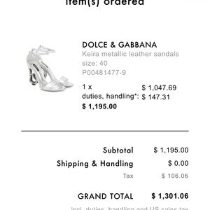 Dolce & Gabbana Leather Sandals